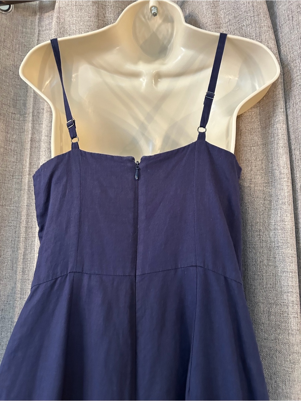 J.Crew Factory Navy Linen Blend Tie Front Wide Leg Jumpsuit
Size 2 - Picture 6 of 11